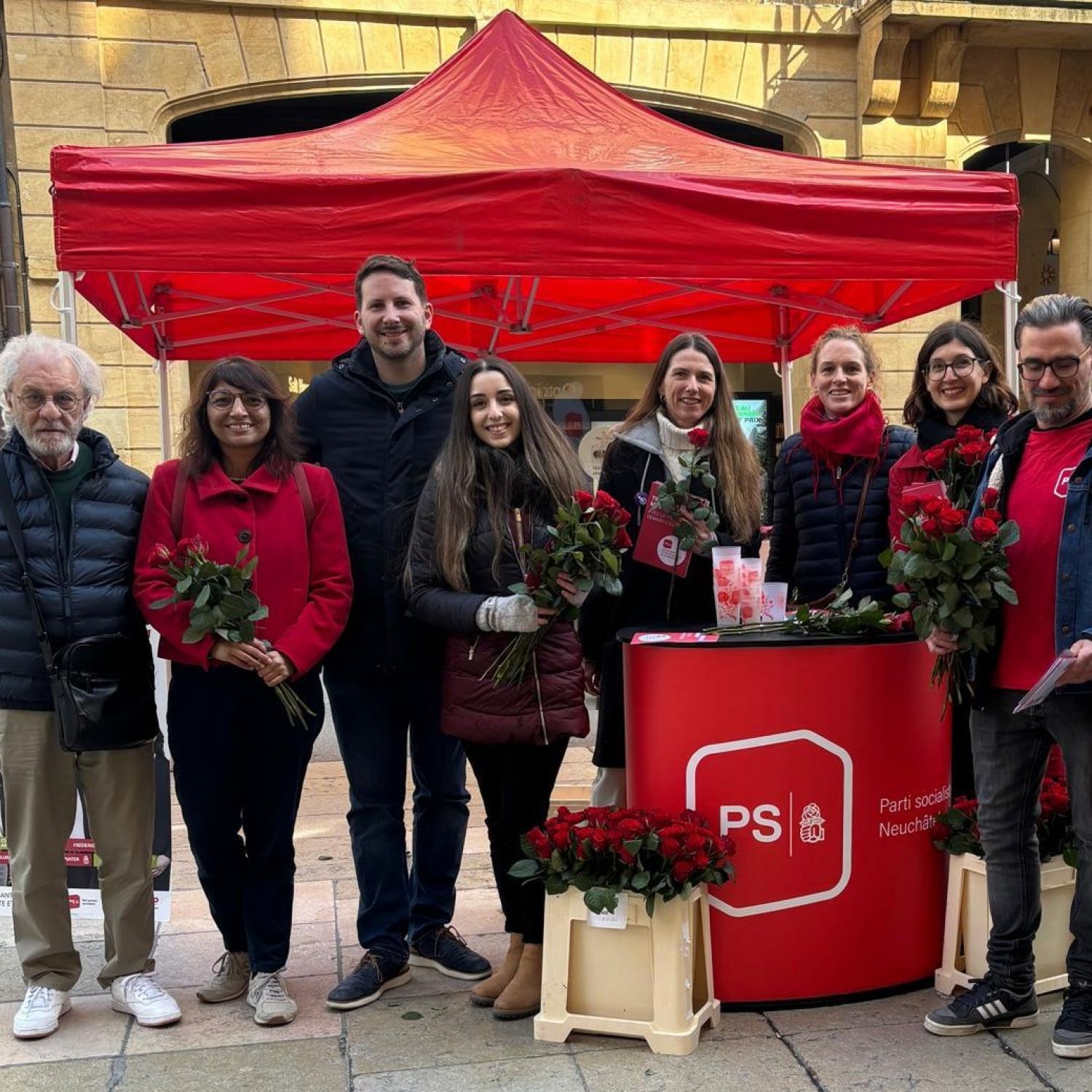 Stand PSCN pour les votations fédérales du 8 mars 2026