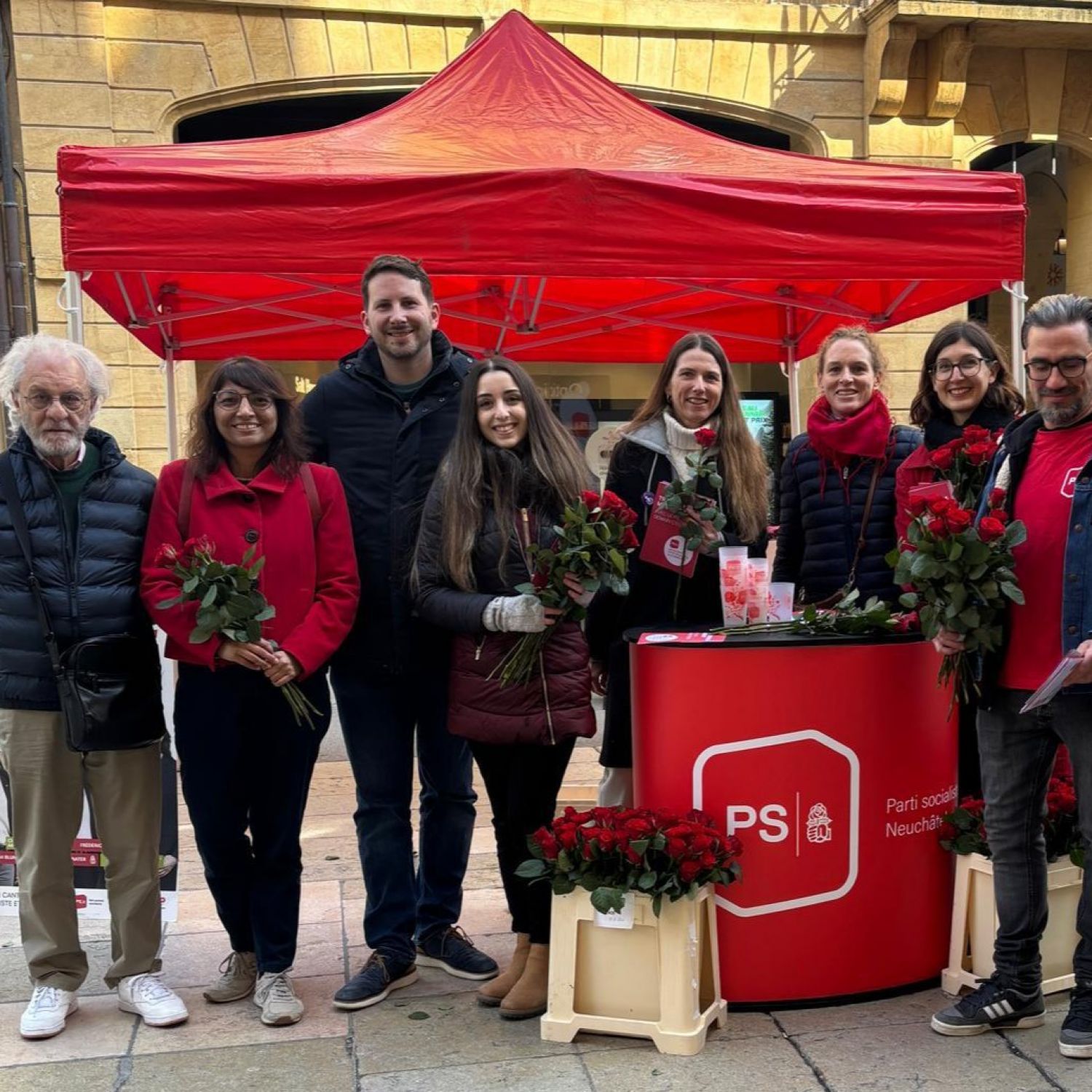 Stand PSCN pour les votations fédérales du 8 mars 2026